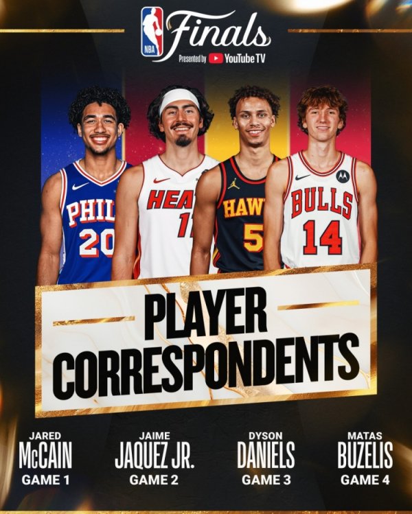 McCain, Hax, Dyson and Boozerlis will serve as player reporters and report on the first four finals in succession