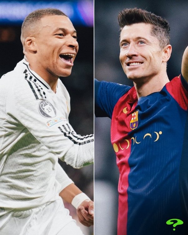 Ranking of La Liga non-penalties goals: Mbappe and Lewandowski ranked first with 24 goals, Rafinia ranked fifth with 16 goals