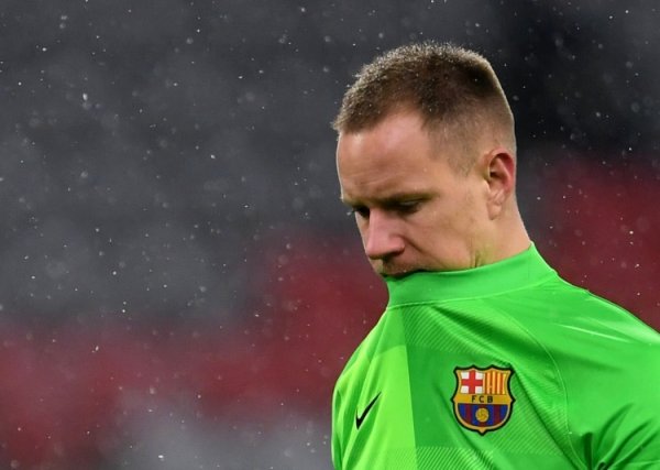 Reporter: Barcelona s first training in the new season, Ter Stegen trains alone in the gym