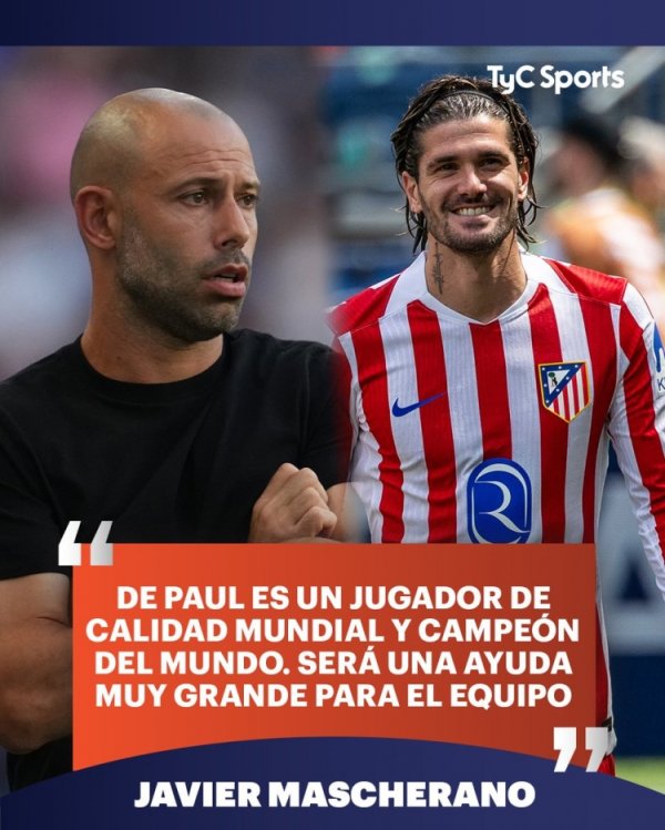 Mascherano: De Paul is the world champion, but there is no official news for him to join Miami