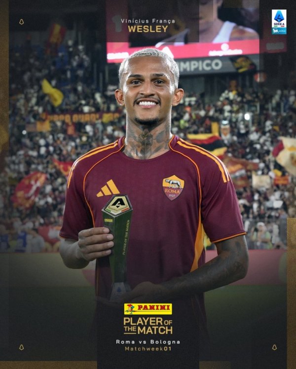 Wesley: I am happy with the goal and I want to dedicate this goal to Roma fans and teammates