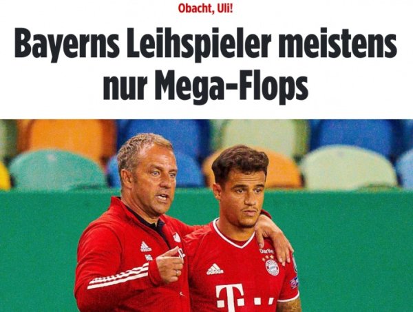 Picture quotation: Bayern loan transactions in the past 10 years: only Koeman & Dell is the top deal, 5 people failed