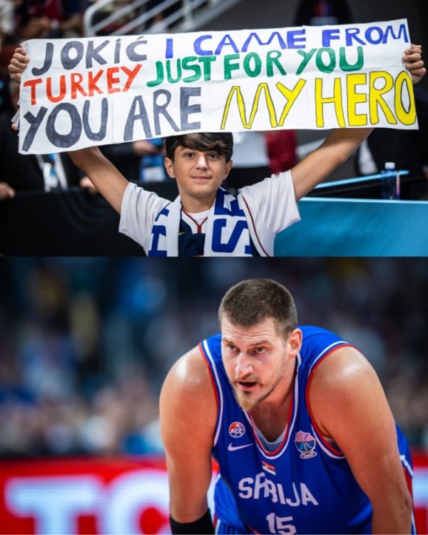 It s worth it! The young fans went from Türkiye to Riga just to see Jokic, who scored 39+10 and led the team to win
