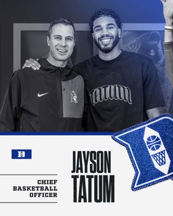 Official: Tatum will serve as Director of Basketball Operations at Duke University and serve as Special Counselor for the Head Coach