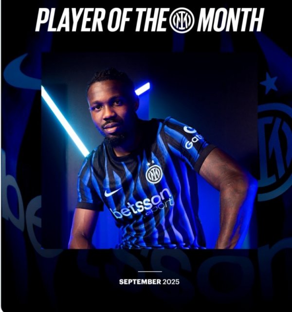 5 games, 3 goals and 1 assist! Tulam was elected Inter Milan s best player of September