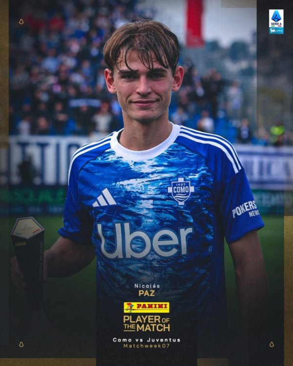 In great form丨Nico Paz has 4 goals and 4 assists in 7 games. His worth has risen from 15 million euros to 55 million euros in one year.