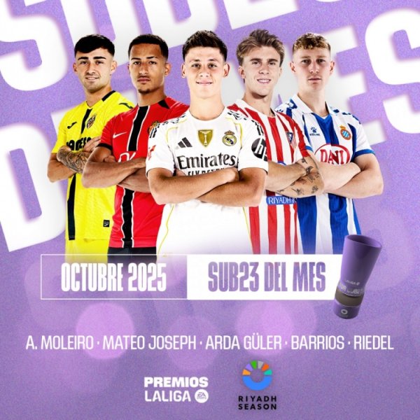 La Liga s official U23 candidates for October: 20-year-old Guler leads the way, Barrios is on the list