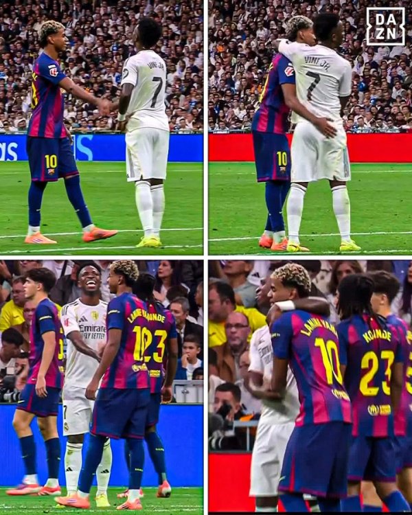 Hee hee → Haha 😡 Vinicius and Yamal laughed, shook hands and hugged during the game, but became tense after the game