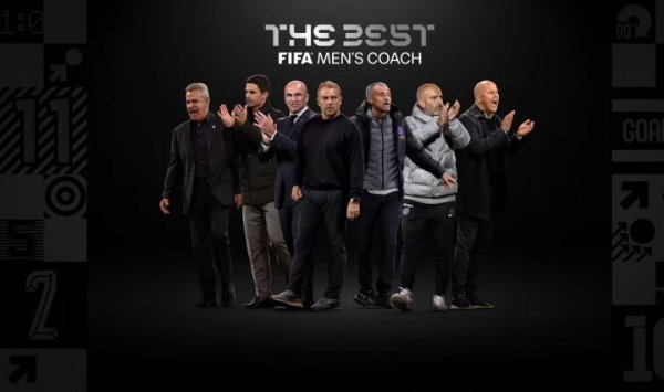 FIFA Best Coach Candidates: Enrique leads, Arteta, Slott, Flick are listed